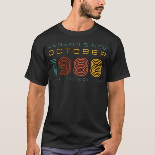 伝説1988年10月以来、限定版メンズ Tシャツ (正面)