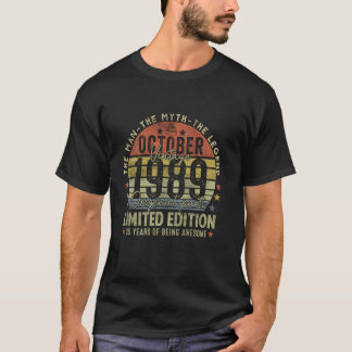 伝説1989年10月以来ヴィンテージ35th誕生日馬 tシャツ