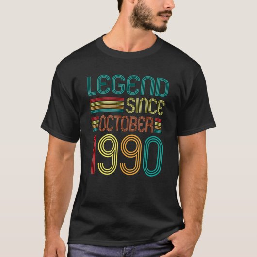 伝説1990年10月以来32番目の誕生日レトロ32 Y Tシャツ (正面)