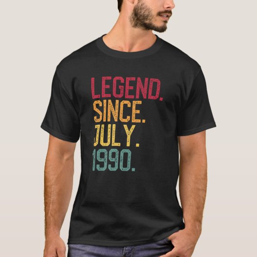 伝説1990年7月以来30歳の誕生日シャツ男性Wom Tシャツ (正面)