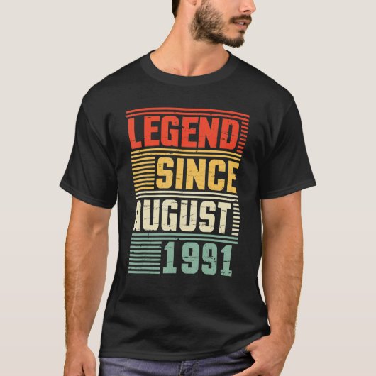 伝説1991威厳がある年ハッピーバースデー31年 Tシャツ (正面)
