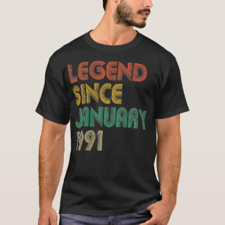 伝説1991年1月レトロ30歳30日 Tシャツ