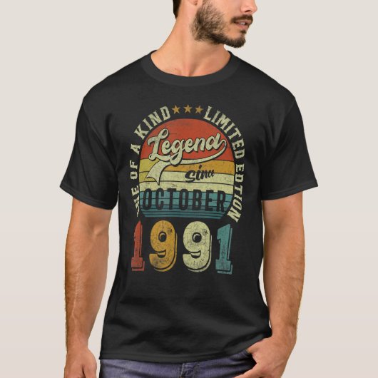伝説1991年10月以来31歳31歳 Tシャツ (正面)