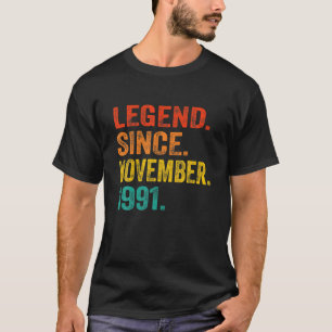 伝説1991年11月以来31日誕生日レトロ31 Tシャツ