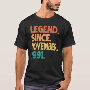 伝説1991年11月以来31番目の誕生日レトロ31 Tシャツ