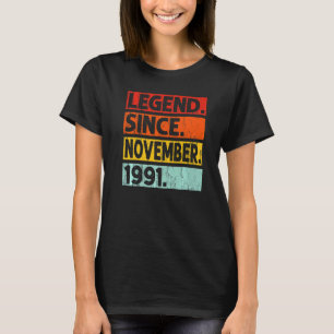 伝説1991年11月以来31誕生日ヴィンテージY Tシャツ