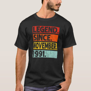 伝説1991年11月以来31誕生日ヴィンテージY Tシャツ