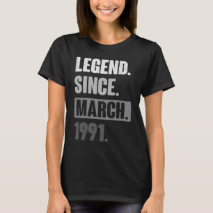 伝説1991年3月から誕生日32nd装飾 tシャツ