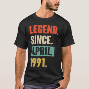 伝説1991年4月から誕生日32番目の装飾 Tシャツ