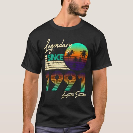 伝説1991年4月以来ヴィンテージ30th誕生 tシャツ (正面)