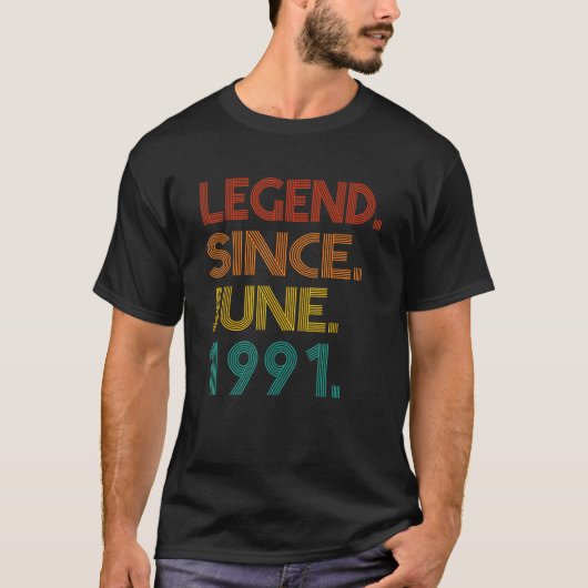 伝説1991年6月以来ヴィンテージ1991年Bi Tシャツ (正面)