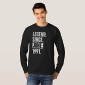 伝説1991年6月以来31歳31誕生日 Tシャツ (正面フル)