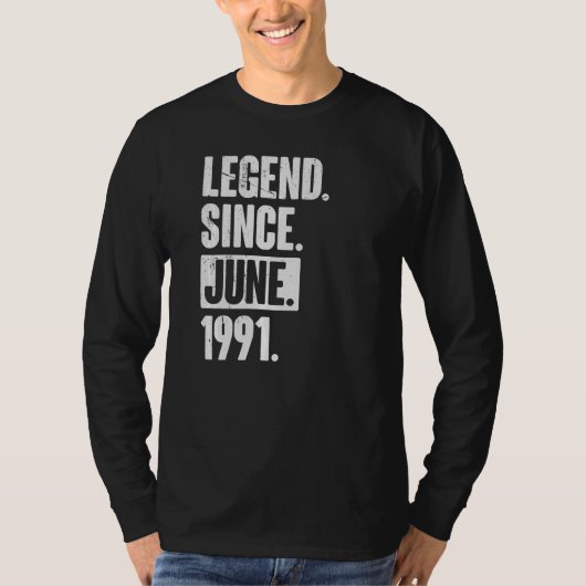伝説1991年6月以来31歳31誕生日 Tシャツ (正面)