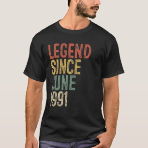 伝説1991年6月男女30歳の誕生日30 Tシャツ