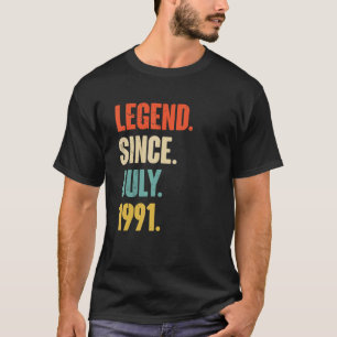 伝説1991年7月以来31年の古いギフト31stバレ tシャツ