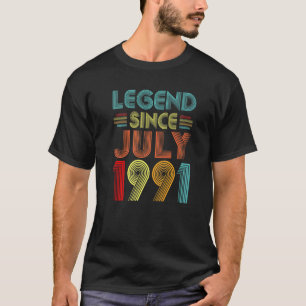 伝説1991年7月以来31番目の誕生日ヴィンテージ31イェー Tシャツ