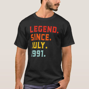 伝説1991年7月以来31番目の誕生日ヴィンテージ31イェー Tシャツ