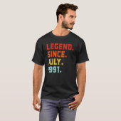 伝説1991年7月以来31番目の誕生日ヴィンテージ31イェー Tシャツ (正面フル)