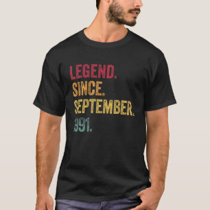 伝説1991年9月以来30歳の誕生日プレゼント30 Tシャツ