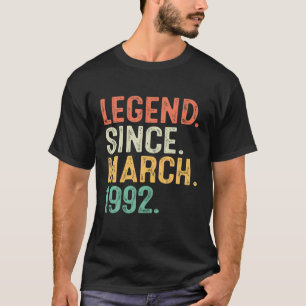 伝説1992年3月30歳の誕生日30歳 Tシャツ