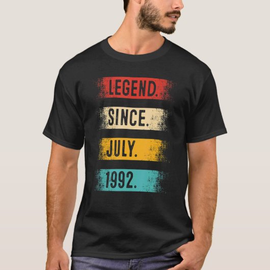 伝説1992年7月30歳30歳の誕生日 Tシャツ (正面)