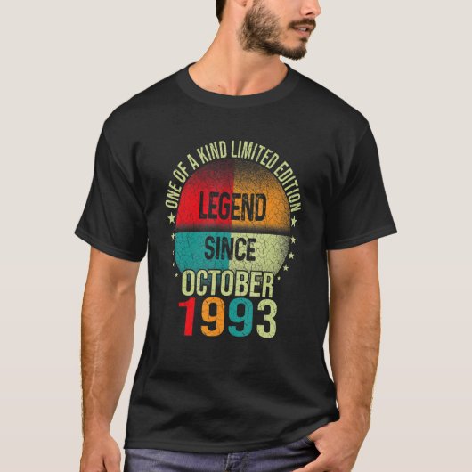 伝説1993年10月29歳29歳 Tシャツ (正面)