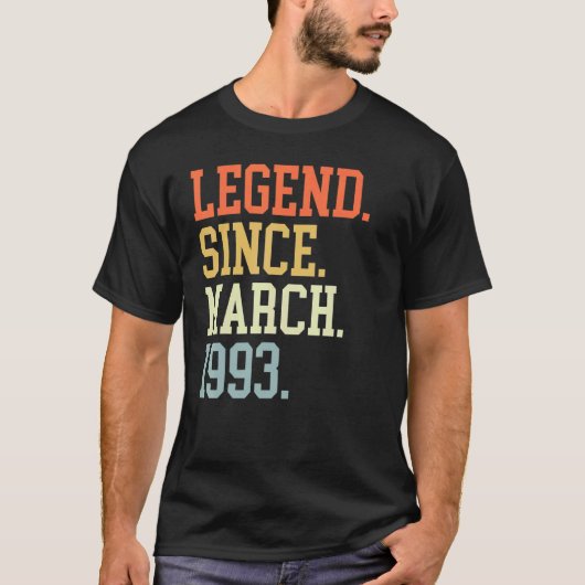 伝説1993年3月女男性へ性1993年3月 Tシャツ (正面)