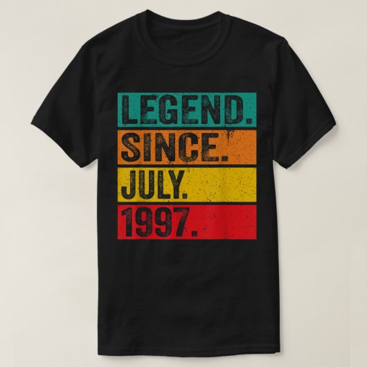 伝説1997年7月25誕生日25歳 Tシャツ (デザイン正面)
