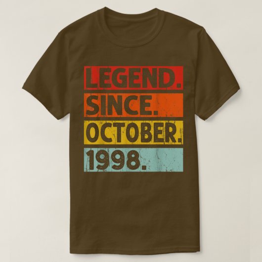伝説1998年10月24誕生日24年 Tシャツ (デザイン正面)