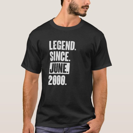伝説2000年6月以来22歳22誕生日 Tシャツ (正面)