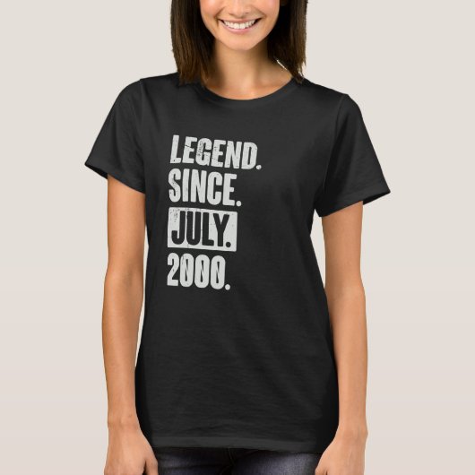 伝説2000年7月以来22歳22誕生日 Tシャツ (正面)