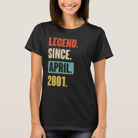 伝説2001年4月から誕生日22nd装飾 tシャツ (正面)