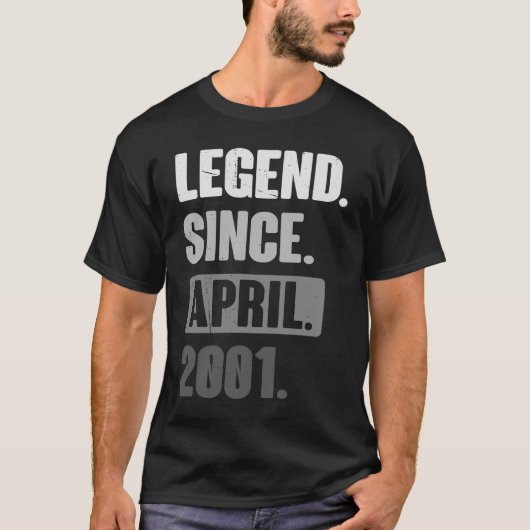 伝説2001年4月から誕生日22nd装飾 tシャツ (正面)