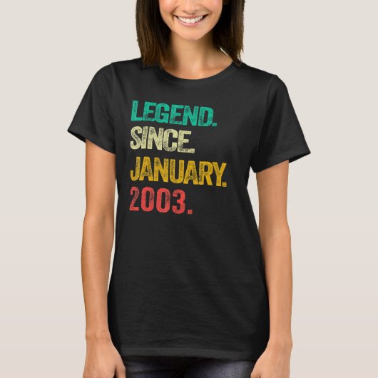 伝説2003年1月以来20誕生日20年Ol Tシャツ (正面)