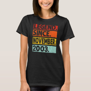 伝説2003年11月19日誕生日ヴィンテージY Tシャツ