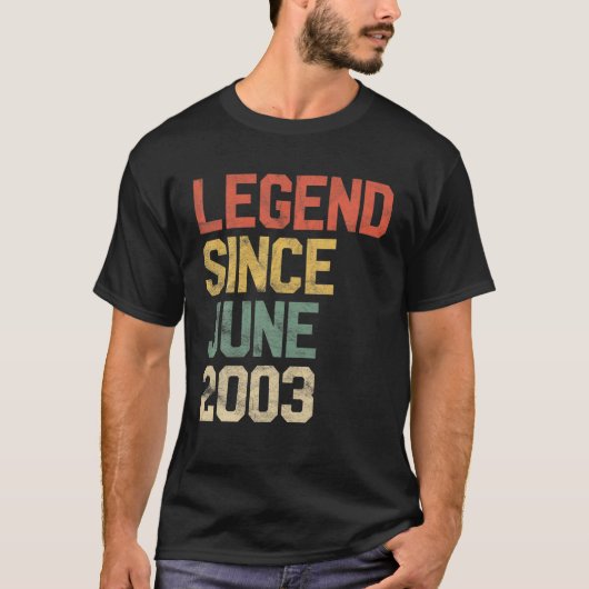 伝説2003年6月18誕生日18歳 Tシャツ (正面)