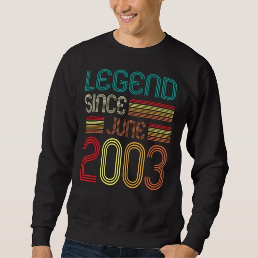 伝説2003年6月19誕生日19歳 スウェットシャツ (正面)
