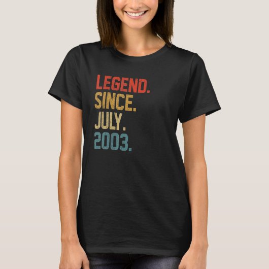 伝説2003年7月以来19歳19誕生日 Tシャツ (正面)