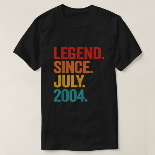 伝説2004年7月以来18誕生日ギフト18年 Tシャツ (デザイン正面)