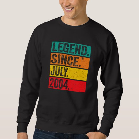 伝説2004年7月18歳18誕生日 スウェットシャツ (正面)