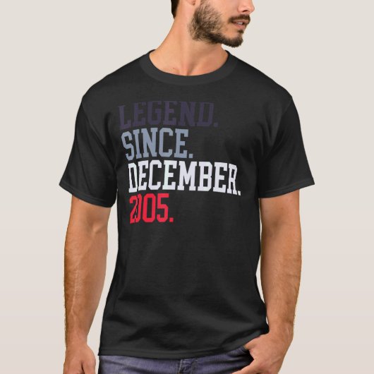 伝説2005年12月以男性へ降12月 Tシャツ (正面)