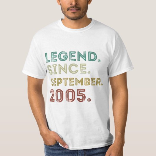 伝説2005年9月から16誕生日16年 Tシャツ (正面)