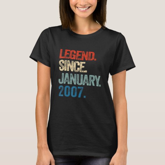 伝説2007年1月16歳16歳の誕生日 Tシャツ (正面)