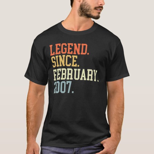 伝説2007年2月女史男性へ2月 Tシャツ (正面)
