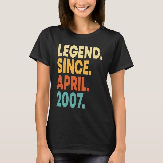 伝説2007年4月16誕生日16歳 Tシャツ (正面)
