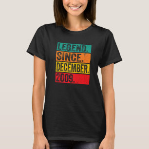 伝説2009年12月以来レトロ13誕生日13 Tシャツ