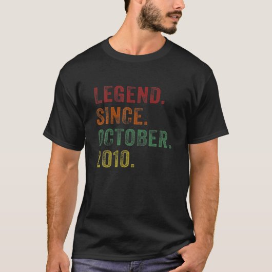 伝説2010年10月以来Tee 10th誕生日ギフトR Tシャツ (正面)