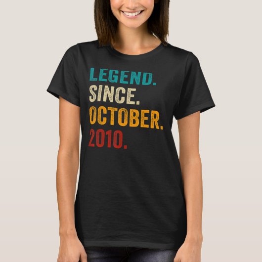 伝説2010年10月12誕生日12年 Tシャツ (正面)