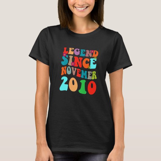 伝説2010年11月以来のヴィンテージ誕生日レトロ Tシャツ (正面)