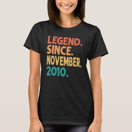 伝説2010年11月12日誕生日レトロ12 Tシャツ (正面)